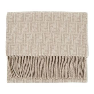 Fendi Sciarpa 42x 180 FF Signature - Accessories - Mujer - Beige - ONE SIZE