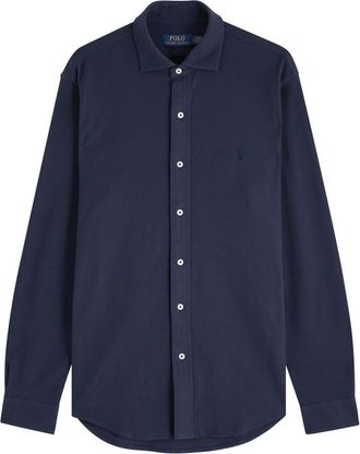 Polo Ralph Lauren Textured Cotton Shirt - Navy - Xxl