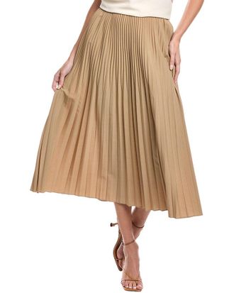 Eileen Fisher Eileen Fisher Petite Pleated Wool & Silk-Blend A-Line Skirt