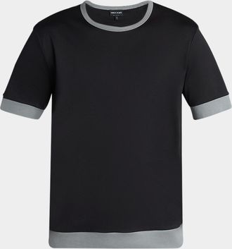 Giorgio Armani Mens Interlock Jersey Crewneck T-Shirt