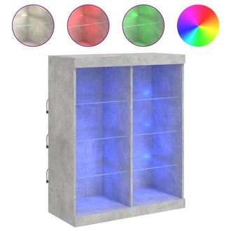 Berkfield Home Sideboard with LED Lights Concrete Grey 81x37x100 cm | Size: 81 x 37 x 100 cm