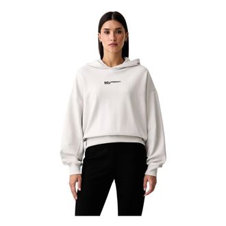 Karl Lagerfeld Hoodie - Dames - Sweatshirts & Hoodies - Grijs - Maat: XS Katoen