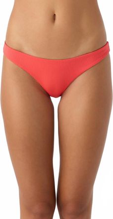 O'Neill WomenS Saltwater Solids Rib Rockley Bikini Bottom In Cayenne