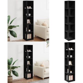 vidaXL Armadio Angolare Nero 33x33x164,5 cm in Truciolato - Armadio angolare in truciolato - Armadio angolare nero