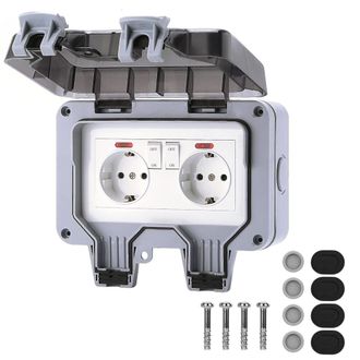 OEM Adecuado Para Tapas De Enchufes Exteriores Con Cerradura, Tapas Transparentes Con Cerradura, Enchufes El&eacute;ctricos Resistentes A Golpes Y Roturas, Grado