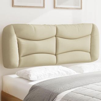 vidaXL Cabecero De Cama Acolchado Tela Crema 120 Cm Vidaxl