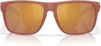 Costa Spearo XL 59mm Polarized Square Sunglasses in Matte Terra Cotta/gold 580G at Nordstrom