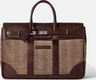 Brunello Cucinelli Mens Leather Travel Bag Brown - Size: OS