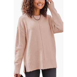 Lascana Oversized Basic Sweater in Old Rose at Nordstrom, Size 10