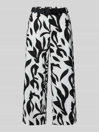 Christian Berg Culotte aus Leinen-Baumwoll-Mix mit G&uuml;rtel in Black, Gr&ouml;&szlig;e 34