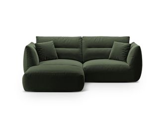 CXL by Christian Lacroix Sof&aacute; esquinero modular 3 plazas de tejido estructural verde musgo