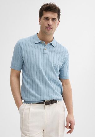 Le 31 Mens Flat-rib knit Polo Shirt