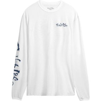 Salt Life Americana Tuna Long Sleeve SLX Performance Tee in White at Nordstrom, Size Xx-Large