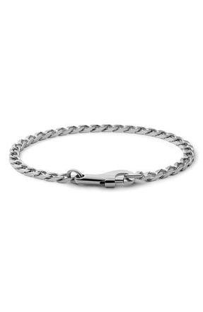 Miansai Mens Snap Chain Bracelet in Sterling Silver/Polished at Nordstrom, Size Medium