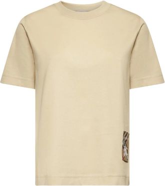 Burberry Tops, Dames, Beige, XL, Katoen, Burberry T-shirts en Polos