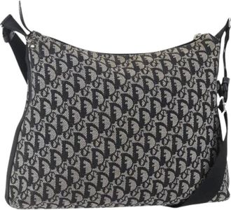 Dior Pre-owned Cross Body Bags, female, Black, Size: ONE SIZE Pre-owned Vintage Canvas Shoulder Bag