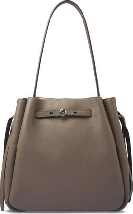 Tory Burch Tassen, Dames, Grijs, ONE Size, Leer, Grote Romy Bucket Bag