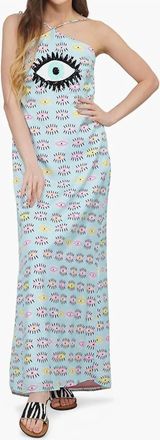 America & Beyond Eye-O-Eye Lounge Dress In Blue