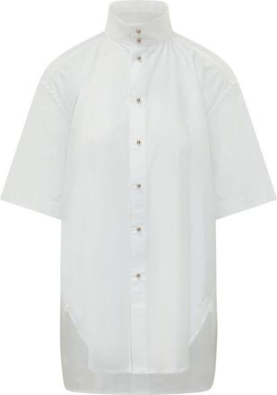 Darkpark White Oversized Solid Shirt