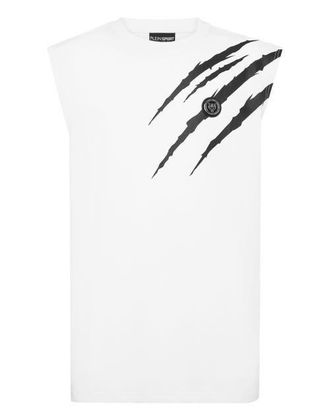 Plein Sport Tanktop Scratch Men in White at Nordstrom, Size Xxx-Large Eu