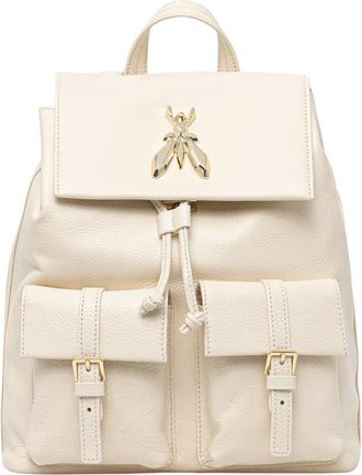 Patrizia Pepe Fly Backpack - Dames - Rugzakken - Beige - ONE Size - Leer - Tassen