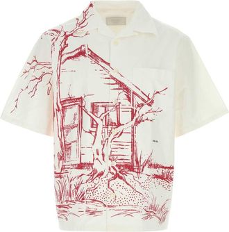 Prada White Regular Graphic Shirt