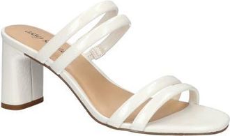 Easy Street Jemma Slide Sandal in White Crinkled Patent at Nordstrom, Size 9.5