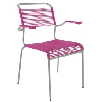 Schubiger M&ouml;bel Spaghetti-Stuhl S&auml;ntis mit Armlehnen