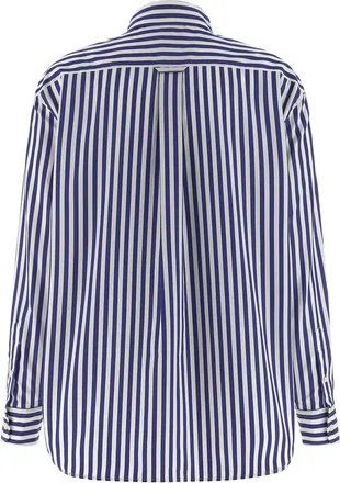 Polo Ralph Lauren Striped Cotton Poplin Shirt - Navy