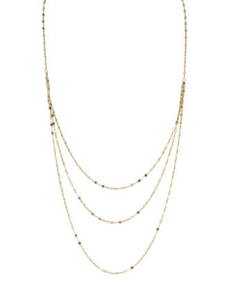 Italian Gold, Inc 14K Italian Gold Triple Layer Mirror Chain Necklace