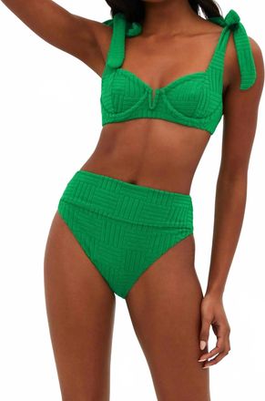 Beach Riot Womens Blair Bikini Top In Green