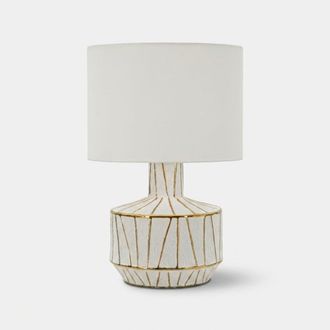 Les Tendances L&aacute;mpara De Mesa De Cer&aacute;mica Con Pantalla Tangeri