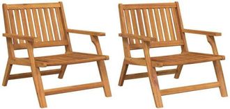 vidaXL Juego De Comedor Para Exteriores 2 Pcs Marr&oacute;n Vidaxl