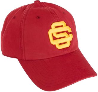 Desert Cactus USC Baseball Hat University of Southern California Trojans Brimmed Embroidered Hats Cap Adjustable Cloth Strap Adult (Style E1) Red, Red, One size