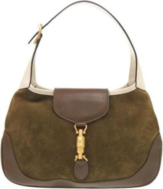 Gucci Pre-owned Shoulder Bags, female, Brown, Size: ONE SIZE Pre-owned Leather Shoulder Bag