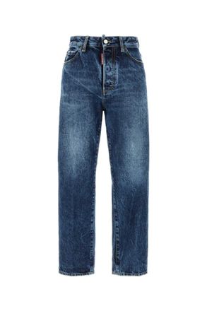 Dsquared2 Blue Straight High Rise Jeans