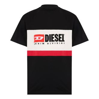Diesel T-Shirts, male, Black, Size: S Modern Cotton T-shirt