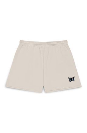 Dalix Womens Butterfly Jogger Sweatshort in Htr Dust at Nordstrom, Size Xx-Large