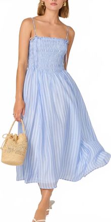 Astr Lahela Midi Dress In Blue Stripe
