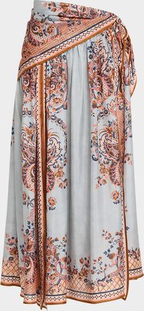 Zimmermann Aster Scarf Midi Skirt