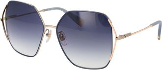 Furla Gold Stainless Steel Womens Sunglasses