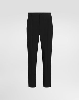 Dolce & Gabbana Cady Trousers - Man Pants And Shorts Black 48