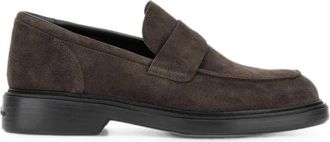 Hogan H704 Loafer - Heren - Loafers - Bruin - 43 EU - Su&egrave;de - Schoenen