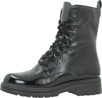 Pitillos Bota Militar Charol - Dames - Veterlaarzen - Zwart - 37 EU - Leer - Schoenen