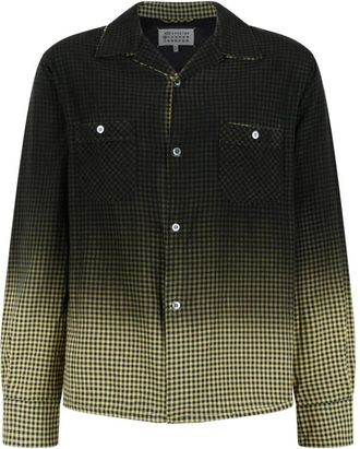 Maison Margiela Gradient Check Shirt - Heren - Overhemden - Veelkleurig - M - Rayon - Overhemden