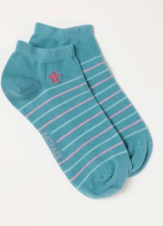 Fat Face FatFace Green Haze Embroidered Starfish Trainer Socks