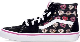 Vans Zwart/Roze Sk 8-hi Sneaker Liefde - Dames - Sneakers - Zwart - 38 1/2 EU - Su&egrave;de - Schoenen