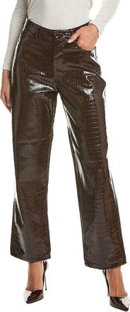 Current Elliott Faux Leather Animal Embossed Straight Pant