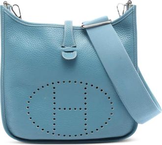 Herm&egrave;s 2010 Evelyn 3 geperforeerde crossbodytas - Blauw
