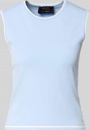 Marc Cain Strickshirt aus Viskose-Mix im &auml;rmellosen Design in Hellblau, Gr&ouml;&szlig;e 34